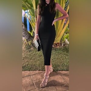 Old Navy Black Sleeveless Midi Dress